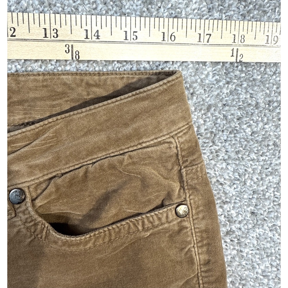 J.McLaughlin Pants Women's 10 Brown Velvet Velour Straight Leg Stretch - Picture 3 of 12